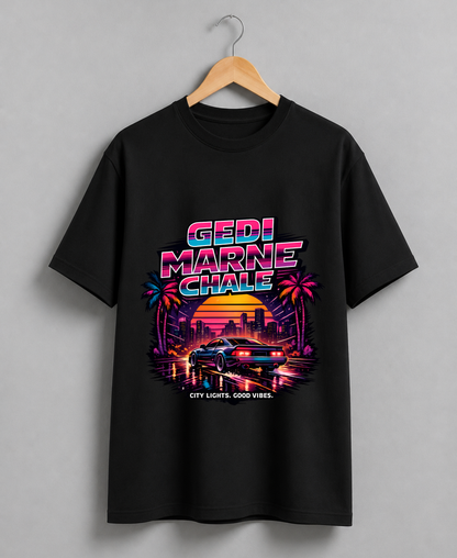 Miami Nights Retro Car T-Shirt