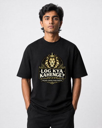 Log Kya Kahenge? Lion Standard Crew T-Shirt