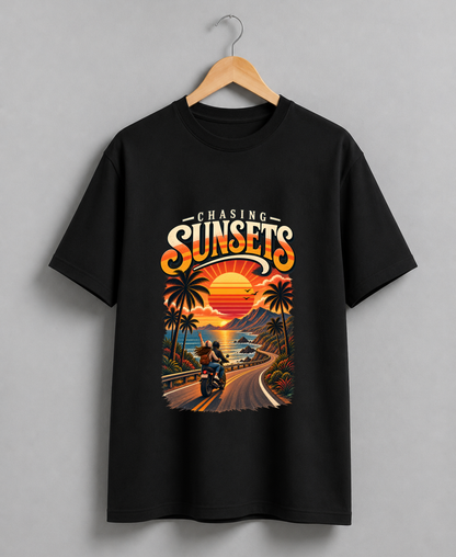 Chasing Sunsets Biker T-Shirt