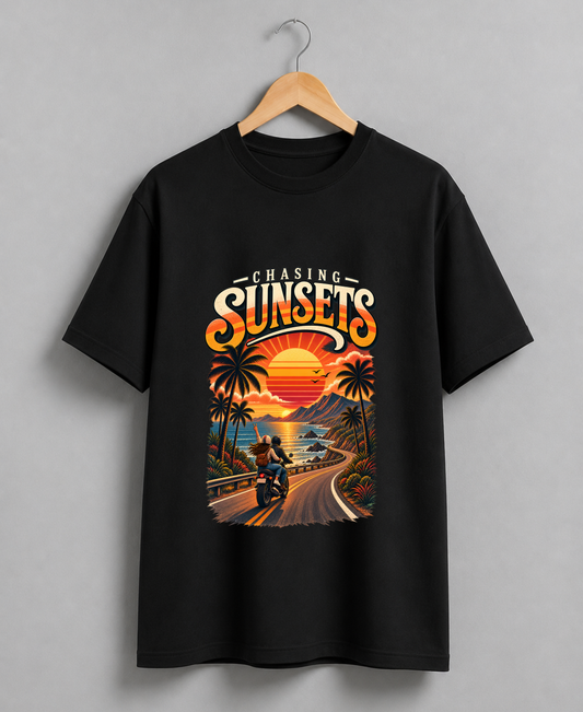Chasing Sunsets Biker T-Shirt