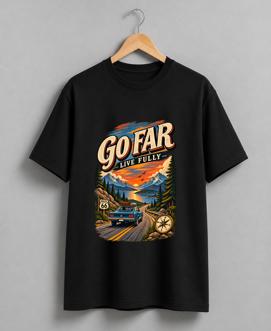 Go Far Live Fully Road Trip T-Shirt
