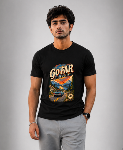 Go Far Live Fully Road Trip T-Shirt